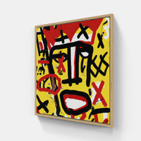 Basquiat rhyme divine-Canvas-artwall-20x20 cm-Wood-Artwall