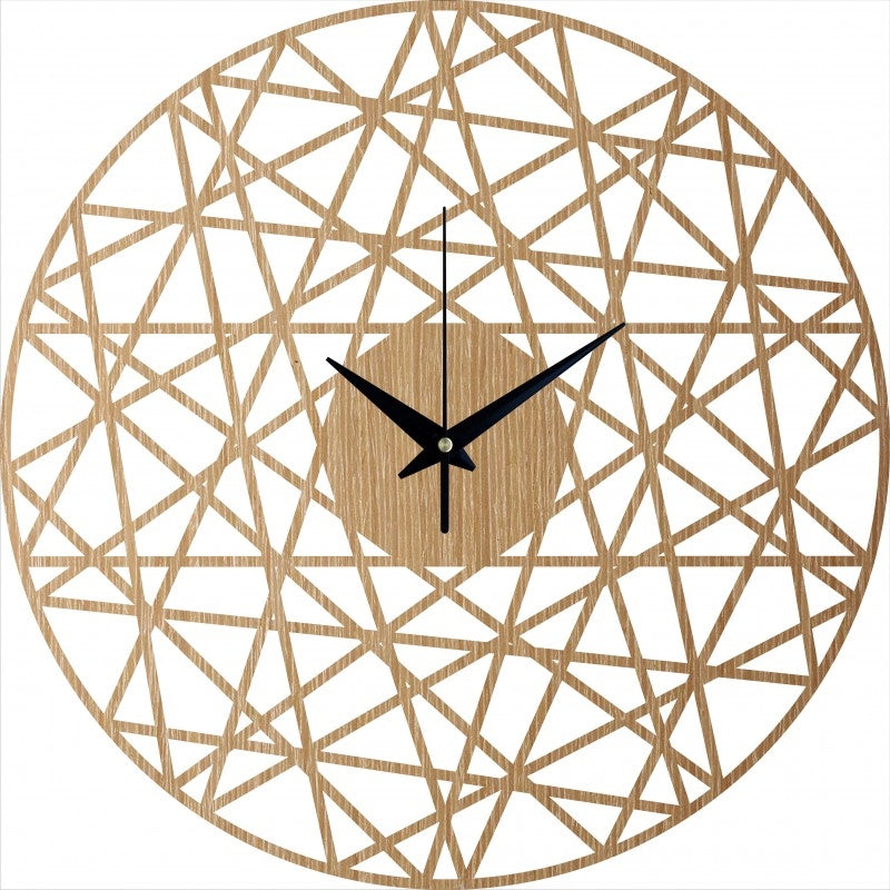 Horloge Murale Bois Polygonal