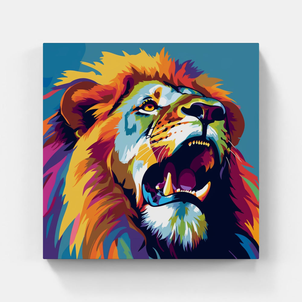 Lion roar thunder-Canvas-artwall-Artwall
