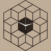 Cubic Wood Wall Clock