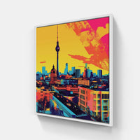 Berlin Dynamic Cityscape-Canvas-artwall-20x20 cm-White-Artwall