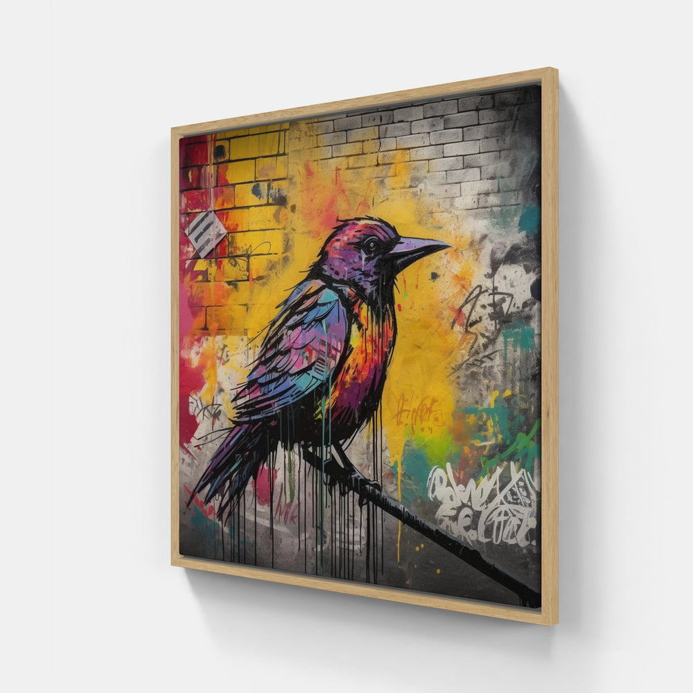 Bird song rises-Canvas-artwall-20x20 cm-Wood-Artwall