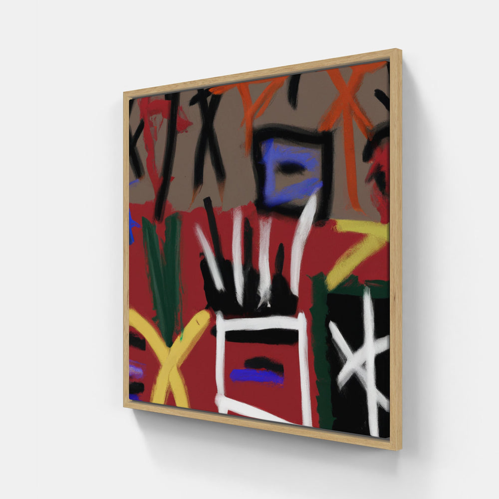 Basquiat creativity reigns-Canvas-artwall-20x20 cm-Wood-Artwall