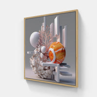 3D on time-Canvas-artwall-20x20 cm-Wood-Artwall