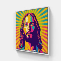 Christ Pop-Canvas-artwall-20x20 cm-White-Artwall