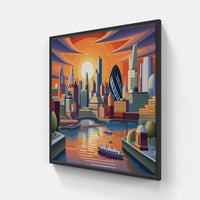 Urban Majesty-Canvas-artwall-20x20 cm-Black-Artwall