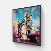 London Rhythmic Cityscape-Canvas-artwall-20x20 cm-Black-Artwall