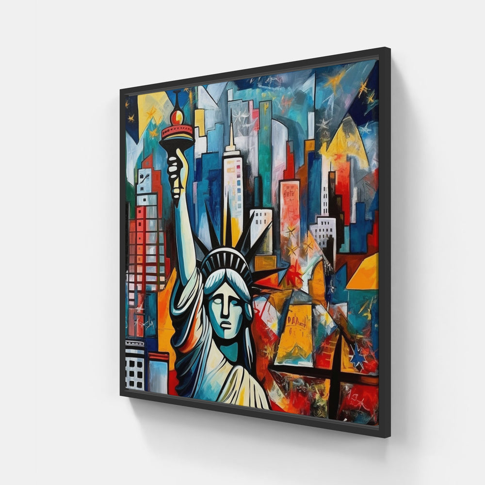 Concrete Jungle: NYC-Canvas-artwall-20x20 cm-Black-Artwall