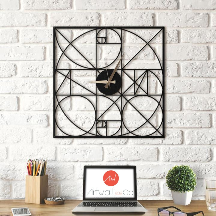 Section Metal Wall Clock