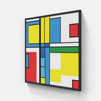 Mondrian everchanging-Canvas-artwall-20x20 cm-Black-Artwall