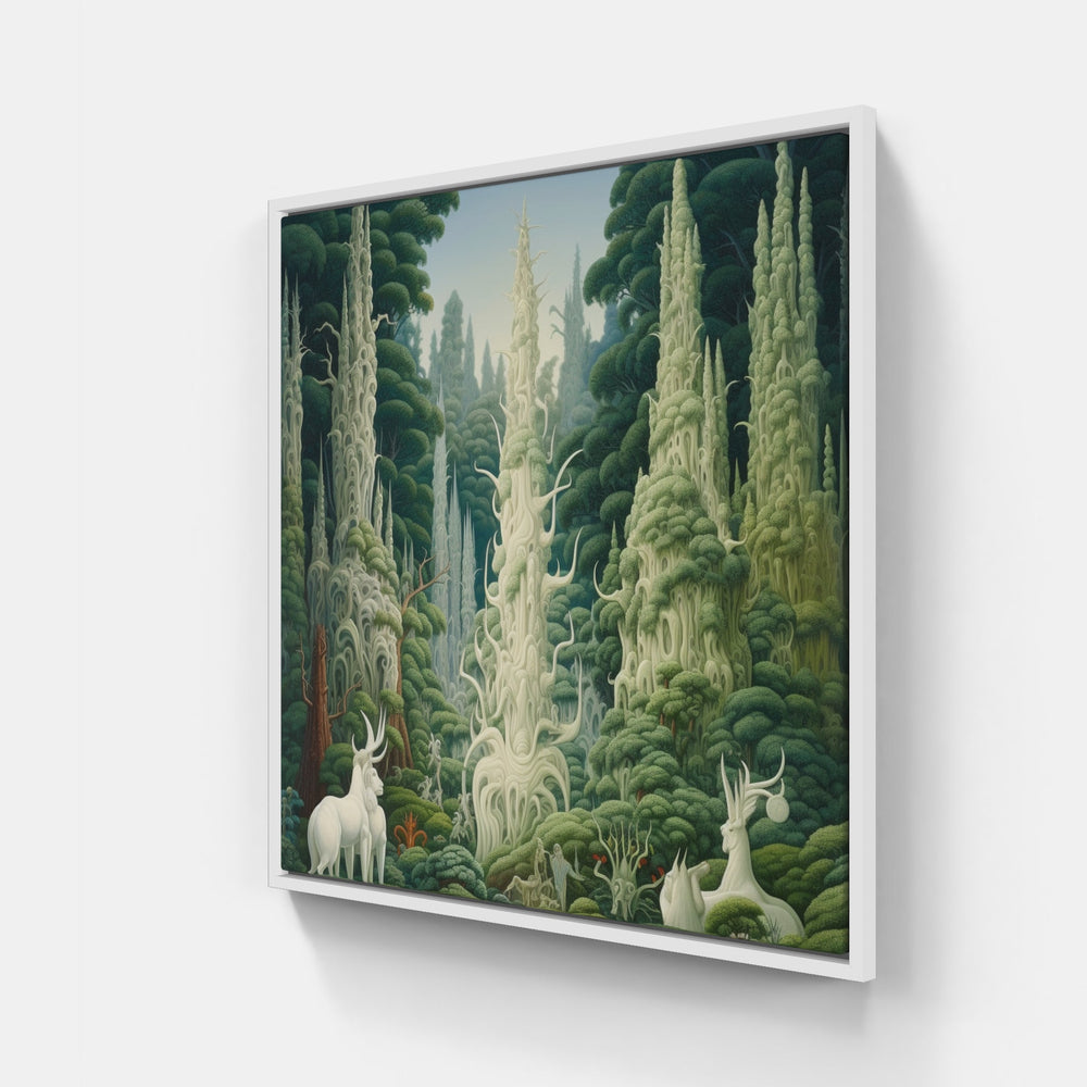 Forest Foliage Retreat-Canvas-artwall-20x20 cm-White-Artwall