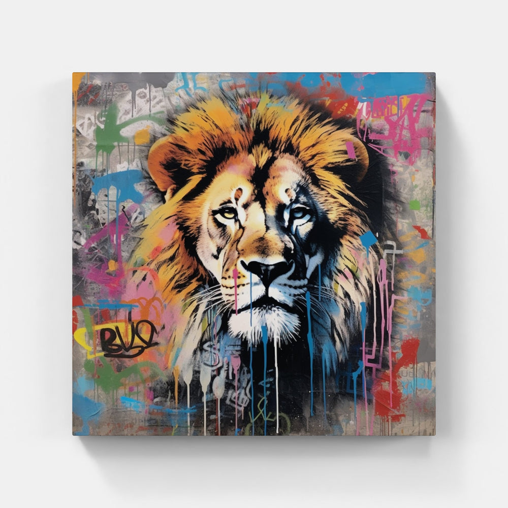 Lion Roar Bravely-Canvas-artwall-Artwall