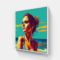 Shoreline Paradise Seashore-Canvas-artwall-20x20 cm-White-Artwall