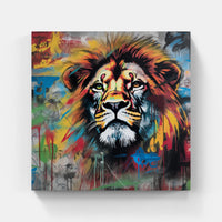 Lion roaring bravely-Canvas-artwall-Artwall