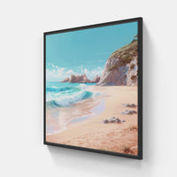 Tropical Tranquility Breeze-Canvas-artwall-20x20 cm-Black-Artwall
