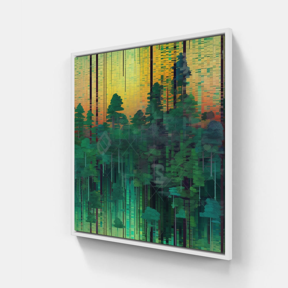 Foggy Forest Morning-Canvas-artwall-20x20 cm-White-Artwall