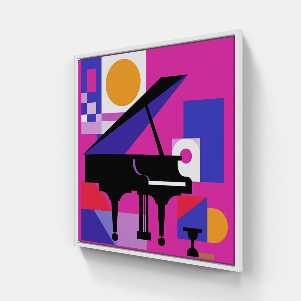 Melodic Piano Elegance-Canvas-artwall-20x20 cm-White-Artwall