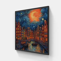 Amsterdam Euphoria-Canvas-artwall-20x20 cm-Black-Artwall