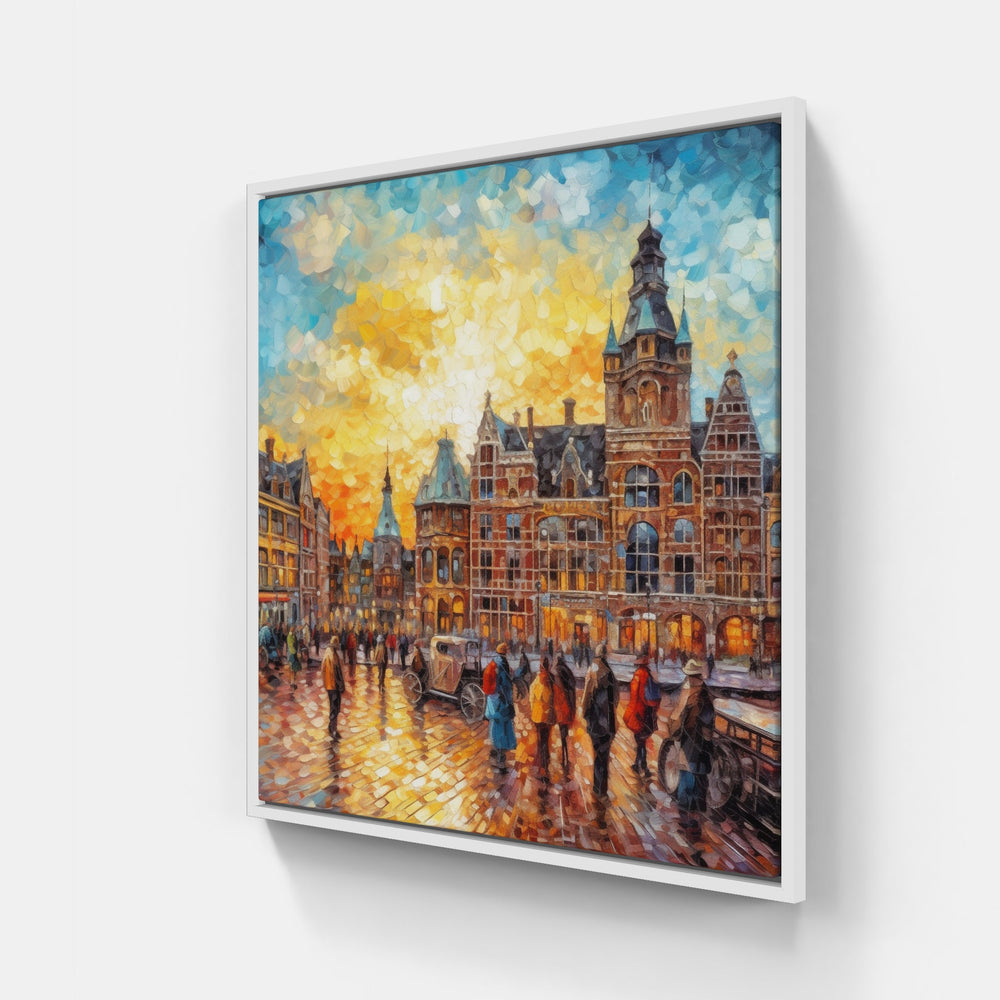 Amsterdam Rhapsody-Canvas-artwall-20x20 cm-White-Artwall