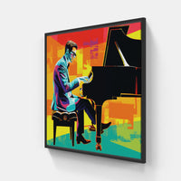 Soulful Piano Expression-Canvas-artwall-20x20 cm-Black-Artwall
