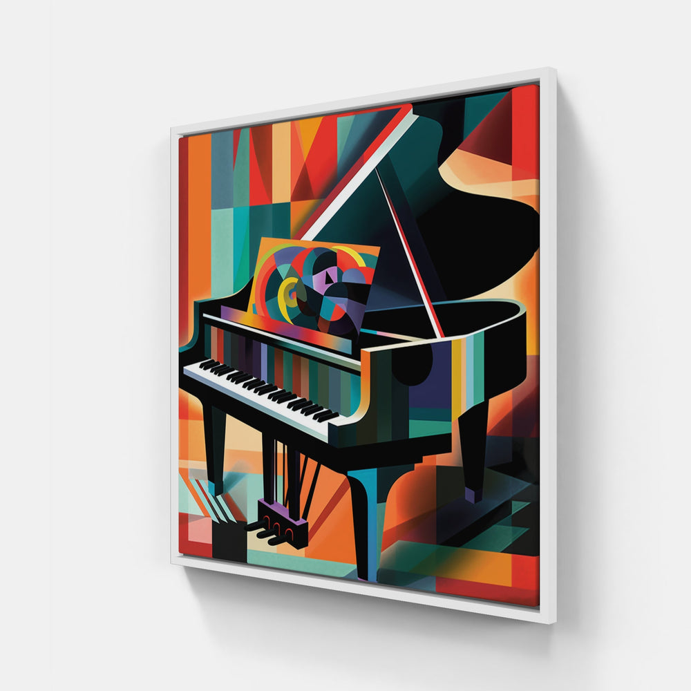 Graceful Piano Keys-Canvas-artwall-20x20 cm-White-Artwall