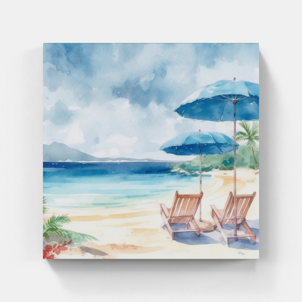 Seashells Coastal Calm-Canvas-artwall-Artwall