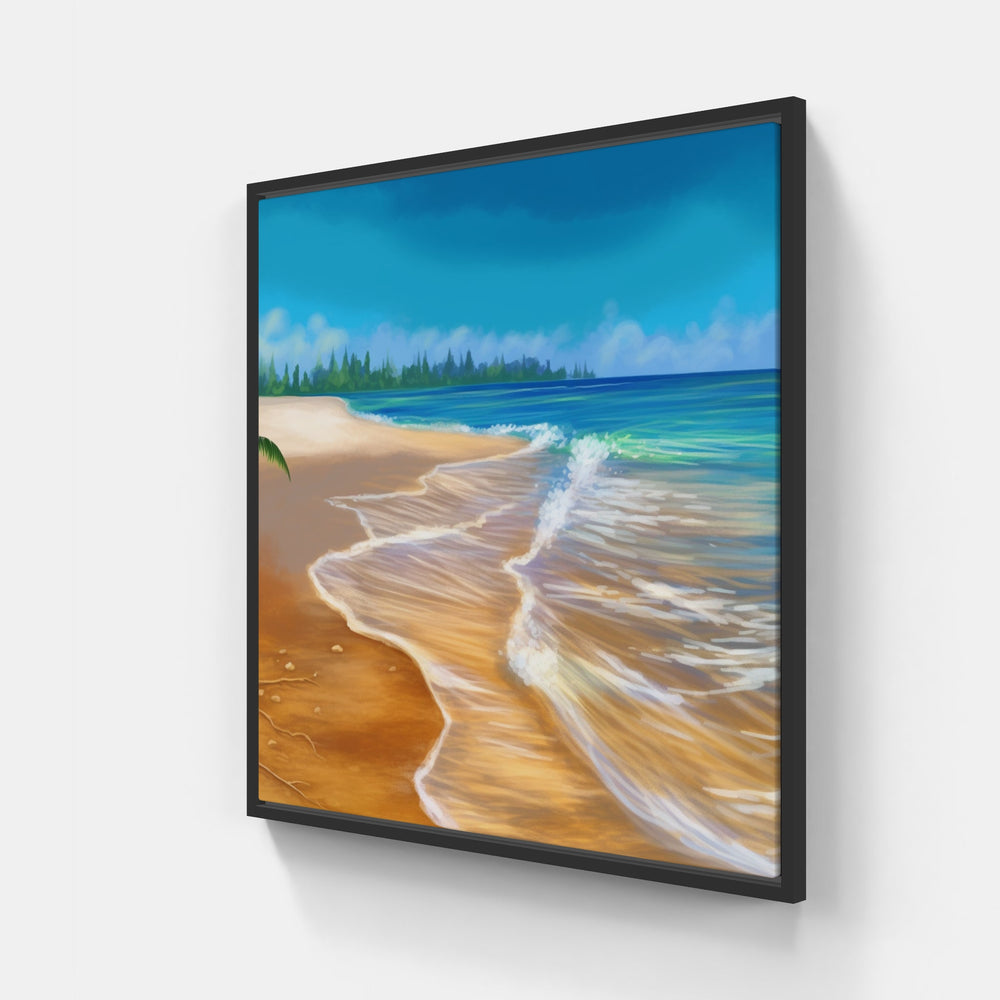 Seashore Walks Beach Dreams-Canvas-artwall-20x20 cm-Black-Artwall