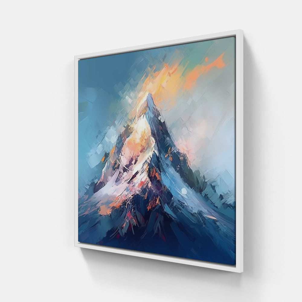 Serene Alpine Mountains-Canvas-artwall-20x20 cm-White-Artwall