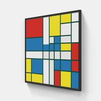Mondrian kaleidoscope-Canvas-artwall-20x20 cm-Black-Artwall