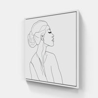 Graceful Line-Canvas-artwall-20x20 cm-White-Artwall