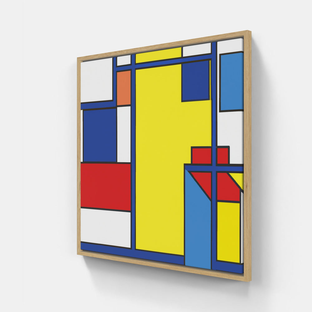 Mondrian Freedom Joy-Canvas-artwall-20x20 cm-Wood-Artwall