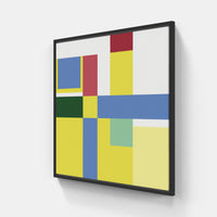 Mondrian Color Joy-Canvas-artwall-20x20 cm-Black-Artwall