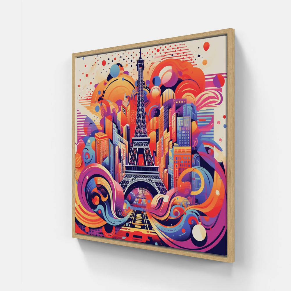 Charming Paris-Canvas-artwall-20x20 cm-Wood-Artwall