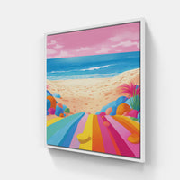 Blue Sky Sandy Horizons-Canvas-artwall-20x20 cm-White-Artwall