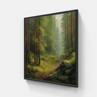 Secret Forest Clearing-Canvas-artwall-20x20 cm-Black-Artwall