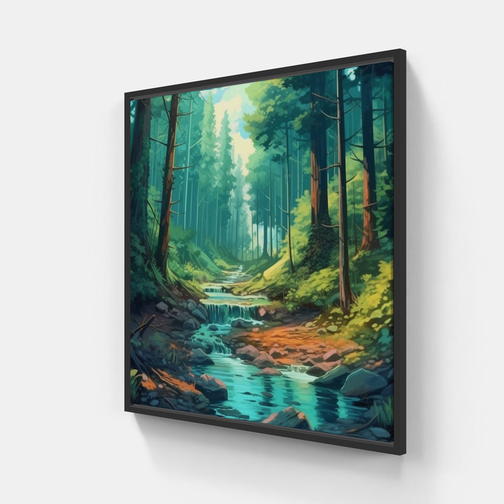 Serenading Forest Birds-Canvas-artwall-20x20 cm-Black-Artwall