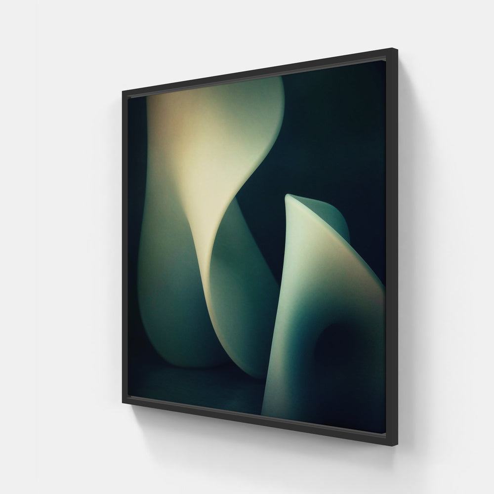 Elegant Echo-Canvas-artwall-40x40 cm-Black-Artwall