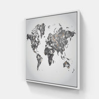 Mystical World Mosaic-Canvas-artwall-20x20 cm-White-Artwall