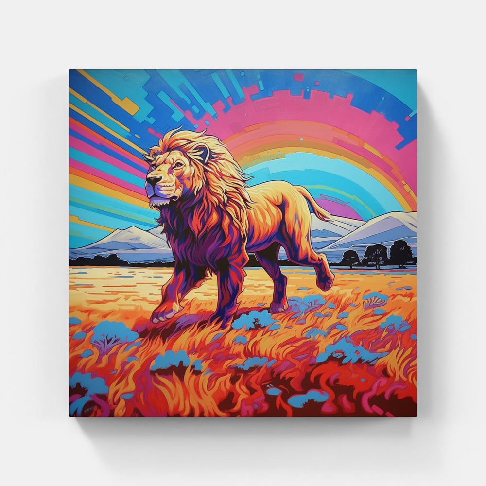 Lion Roar Brave Strong-Canvas-artwall-Artwall