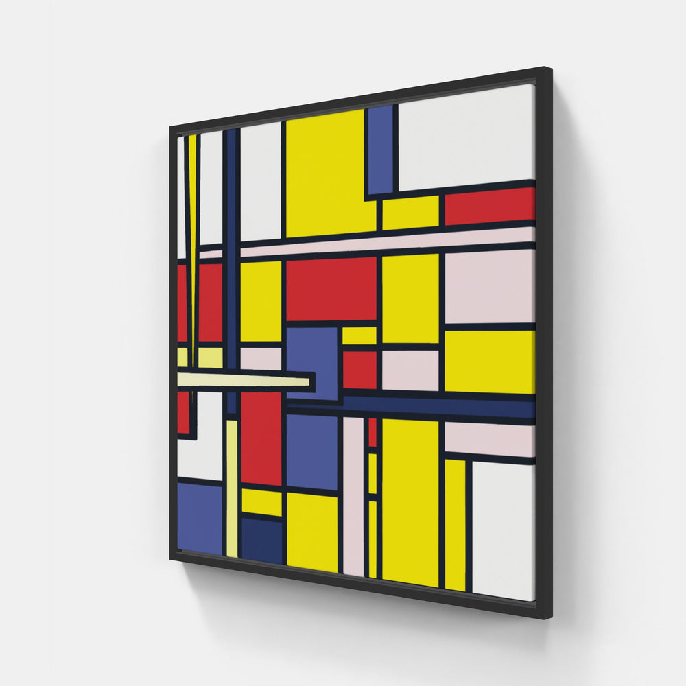 Mondrian canvas vivid-Canvas-artwall-20x20 cm-Black-Artwall
