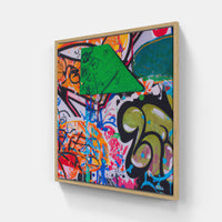 Graffiti Colorful Creation-Canvas-artwall-20x20 cm-Wood-Artwall