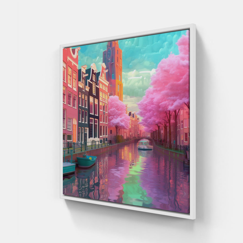 Amsterdam Serenade-Canvas-artwall-20x20 cm-White-Artwall