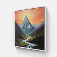 Enchanting Mountain View-Canvas-artwall-20x20 cm-White-Artwall