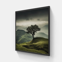 Scenic Marvels, Timeless Vistas-Canvas-artwall-40x40 cm-Black-Artwall