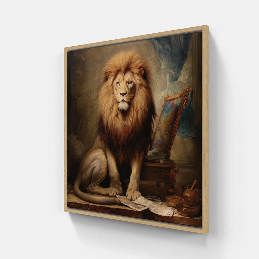 Lion Roar Roam Pride-Canvas-artwall-20x20 cm-Wood-Artwall