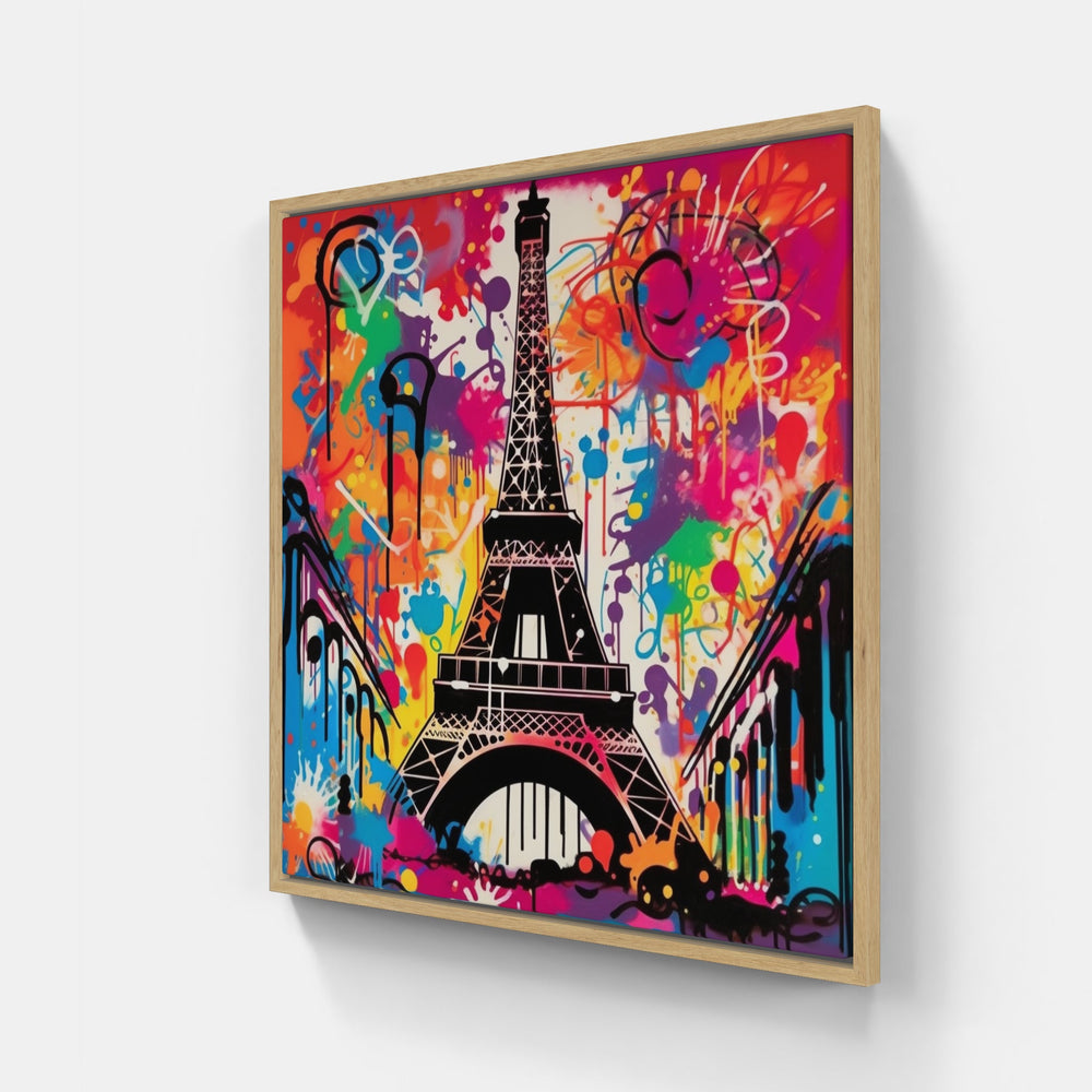 Whimsical Paris-Canvas-artwall-20x20 cm-Wood-Artwall