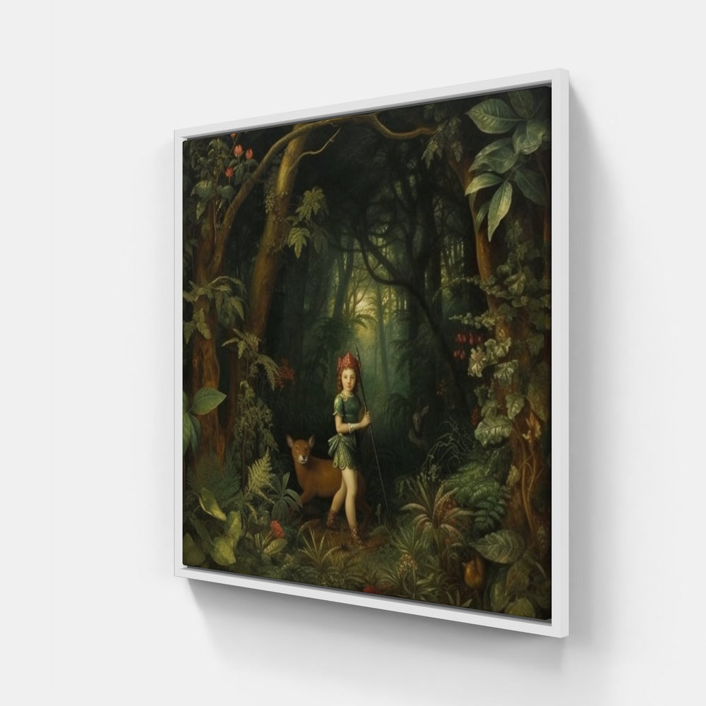 Glimmering Moonlit Forest-Canvas-artwall-20x20 cm-White-Artwall
