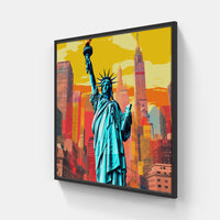 Urban Essence: New York-Canvas-artwall-20x20 cm-Black-Artwall
