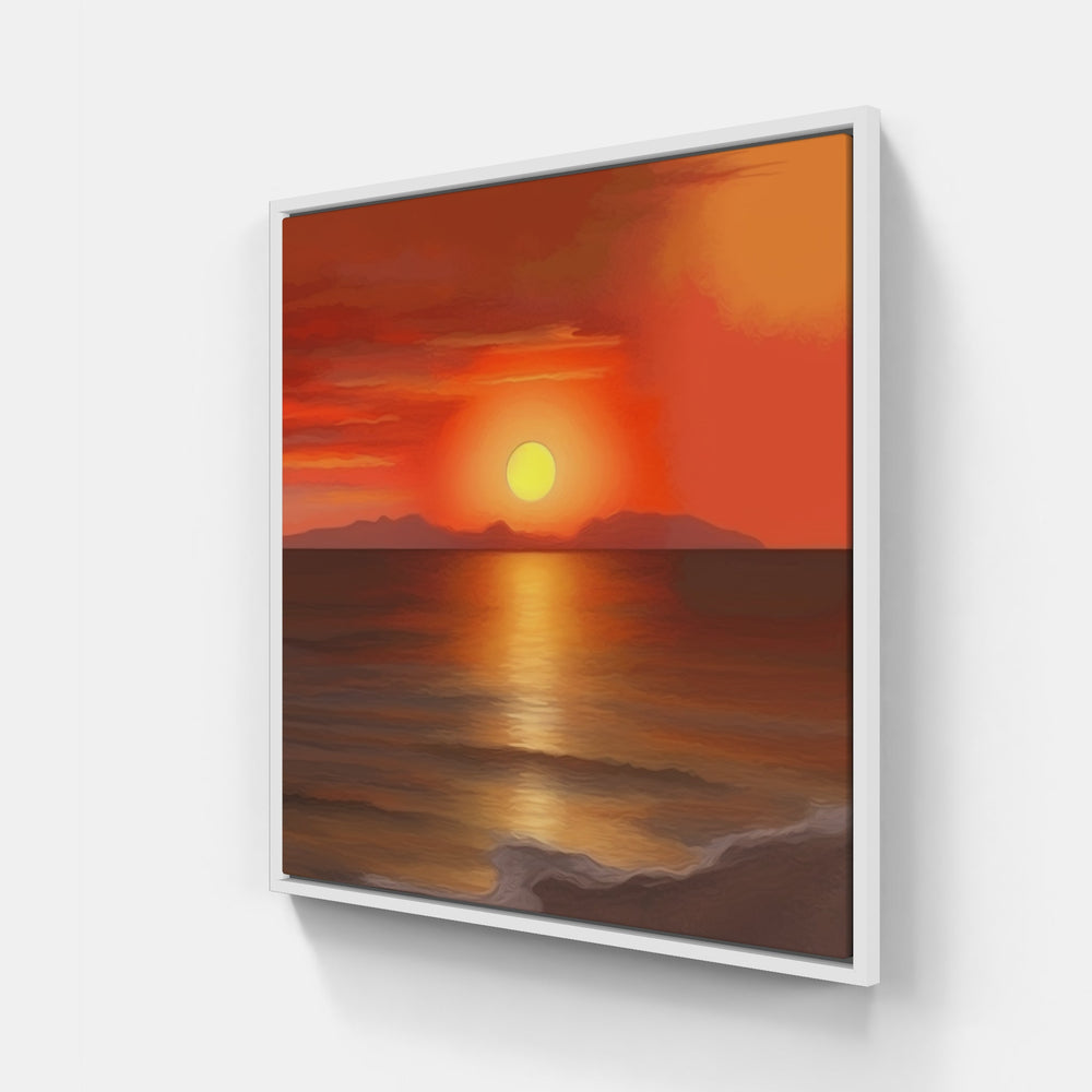 Radiant Sunset Glow-Canvas-artwall-20x20 cm-White-Artwall
