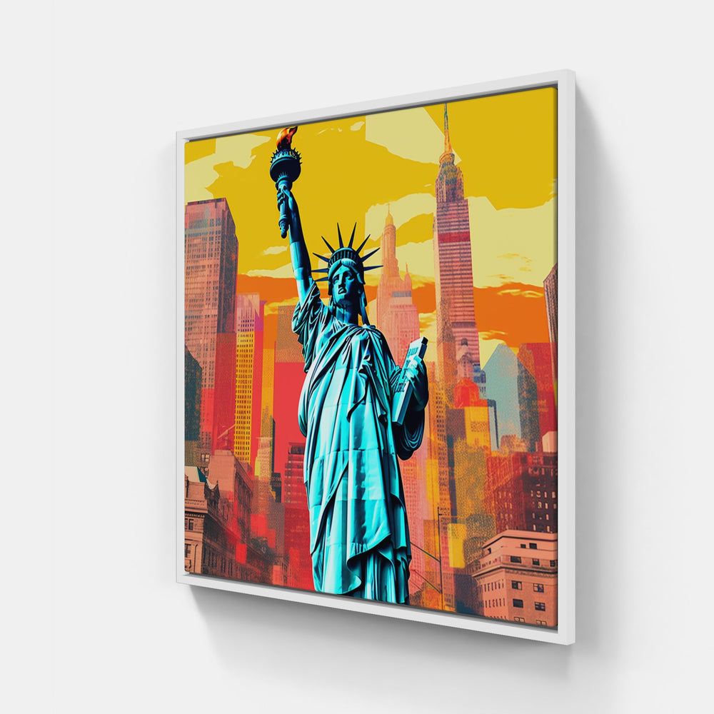 Urban Essence: New York-Canvas-artwall-20x20 cm-White-Artwall